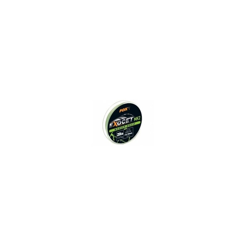 Fox EXOCET mk2 marker braid 20lb lo-vis green 0.18mm 300