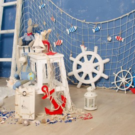 Fishing Net Decoration 79 x 39 Inch Natural Decorative Fish Net,Fish Netting for Decoration,Birthday Decorations Fishnet Decor,Decorative Fishing Nets for Wedding Beach Party