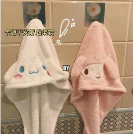 Lovely Sanrio Girls' Quick-Dry Absorbent Hair Cap Towel Cinnamoroll 10ea