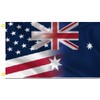 3X5 USA AUSTRALIA AUSSIE FRIENDSHIP HERITAGE COMBINTATION FLAG BANNER 100D