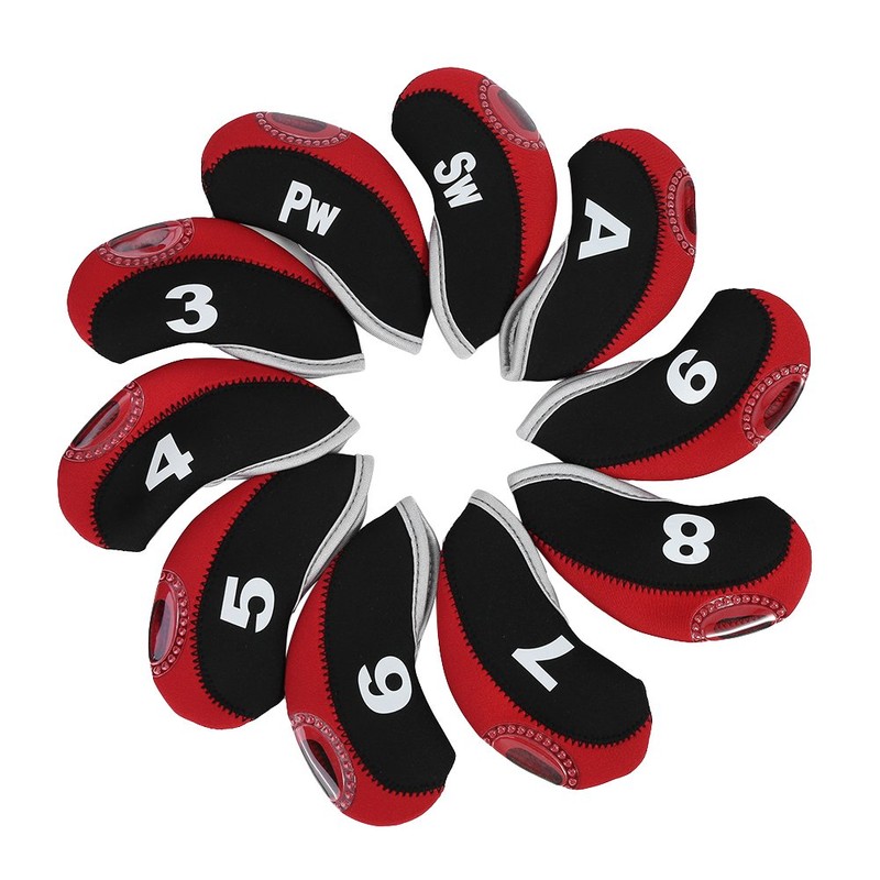 Head Covers Set 10 PCS Head Cases Neoprene Iron Club