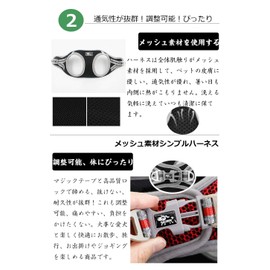 SUNGROO Dog Dog Leash with Leash for Medium Sized Dogs Mesh, Breathable, Small Dogs and Cats, Harness Set, Pull Prevention, Adjustable, Reflective Material, Cute (m, Gray)