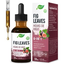 CHLOROLYFE Fig Leaves Drops, Suplemento Herbal de hoja de higo for Metabolism Balance Support, Natural Immunity Boost w/Cow’s Foot Leaves Bitter Melon Ceylon Cinnamon Beiberine. 2 oz