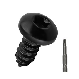 #14 x 3/4" Black Torx Pan Head Sheet Metal Screws 50 Pack, 304 Stainless Steel 18-8 Self Tapping Screws for Metal & Wood & Plastic, with 50mm Star Driver Bit