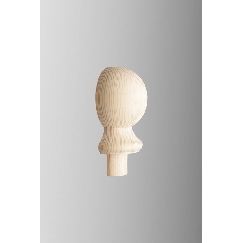 Blueprint Joinery Pine Ball Newel Post Cap, Clear Pine Ball