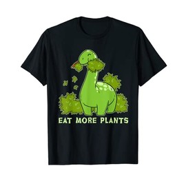 Vegan Dinosaur Brontosaurus Eat Plants Vegetarian Vegetables T-Shirt
