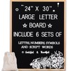 Large Felt Letter Board 24x30 Inch with 6 Sets of
