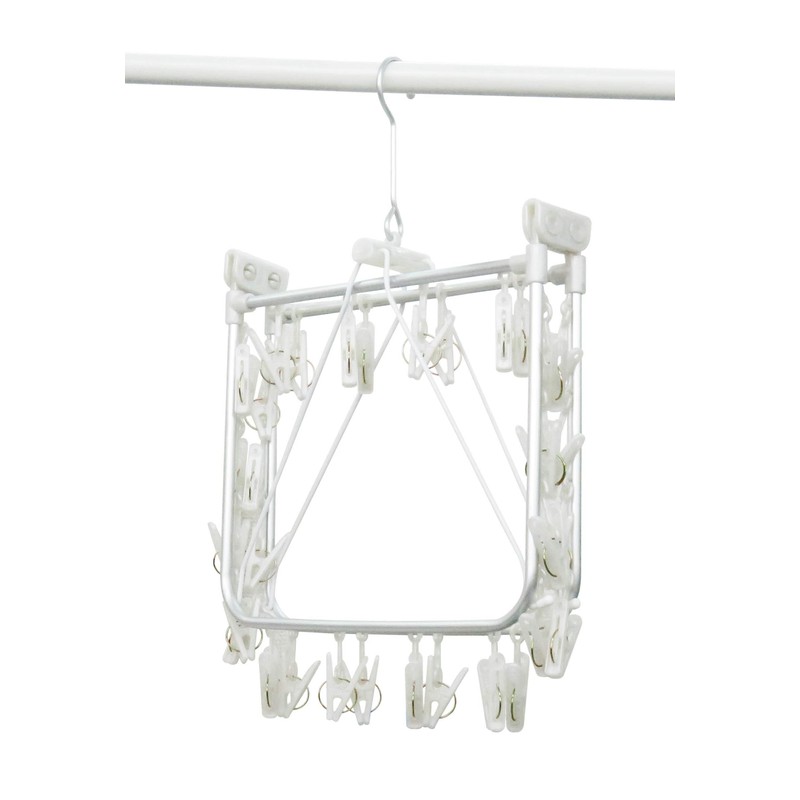 Armoa MT Laundry Clothes Drying Hanger, White, Approx. 24.8 x