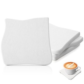 Puzzle Diatomaceous Earth Coaster - Set of 4，Unique Absorbent White Coasters for Drinks，Modern Aesthetic Coasters for Desk，Instant Dry Stone，Drink Absorbent