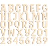 124 Pcs Wooden Letters 2 Inch for Crafts Unfinished Capital
