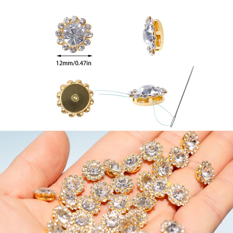 White 0.47in Rhinestones, 150pcs