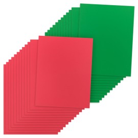 Hygloss 90 Sheets Holiday Christmas Colored Paper - 8.5x11-Inch Red and Green Letter Size Color Copy Paper - 24 lb/ 89 GSM, Acid-Free, Fade-Resistant