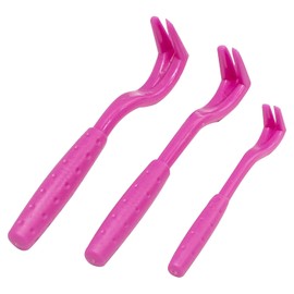 Cats and Humans Plastic Tick Puller Tick Grabber, 3Pcs Tick Remover Tick Remover Tick Puller Removal Tick Grabber,Tick Removal Tick Picker Flea Removal Tool,Tick Hook Louses Pliers Remover,Rose Red