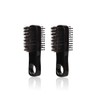 Fhandong Double-Sided Men's Beard Brush, 2-Pack, Black, Detangles & Styles