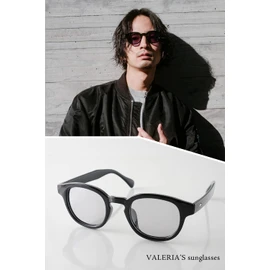 Valeria Polarized Sunglasses, Flat Lens, Wellington Square UV Protection, Soft Case, Black