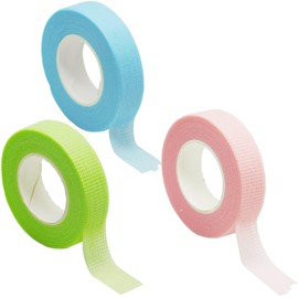 3 Rolls Eyelash Tape, Eyelash Extension Tape, Eyelash Tape for Eyelash Extensions, Insulation Micropore Eyelash Tape (Blue, Pink, Green)