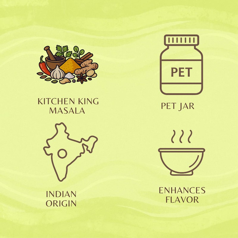 AYURVEDASHREE Kitchen King Masala 100gm PET Jar ~ All Natural