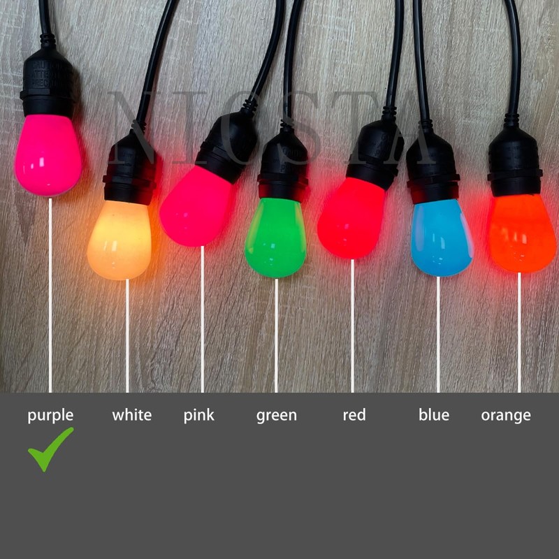 NIOSTA S14 Replacement Incandescent Bulbs, 15 Count Ceramic Purple, 11W