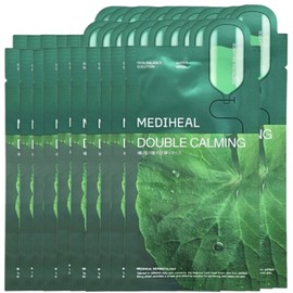 Mediheal Double Calming Water Mask 20ml x 20 Mask Pack Wrinkle Improvement Skin Moisturizing Sensitive Skin / 메디힐 더블 카밍 워터 마스크 20ml x 20개 마스크팩 주름개선 피부보습 민감성피부