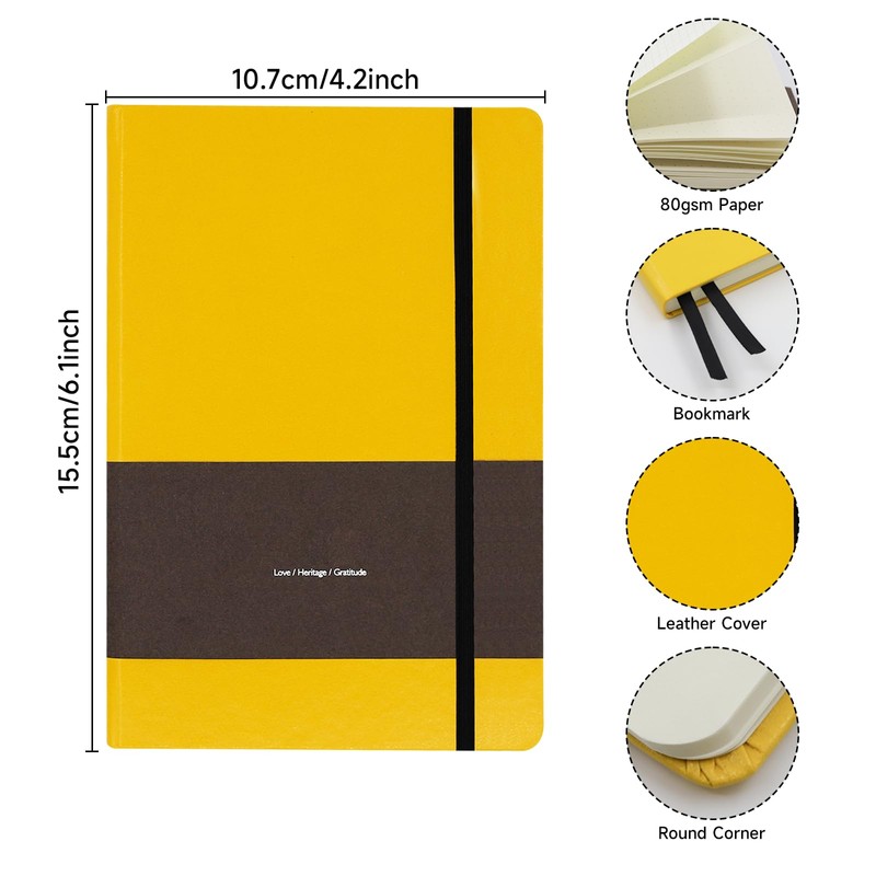 TUNJILOOL Notebook A6, 2 Piece Notebook Set, 192 Pages Notebooks