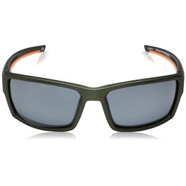 Body Glove Vapor 23 Sunglasses Polarized Wrap, Rubberized Matte Green, 60 mm