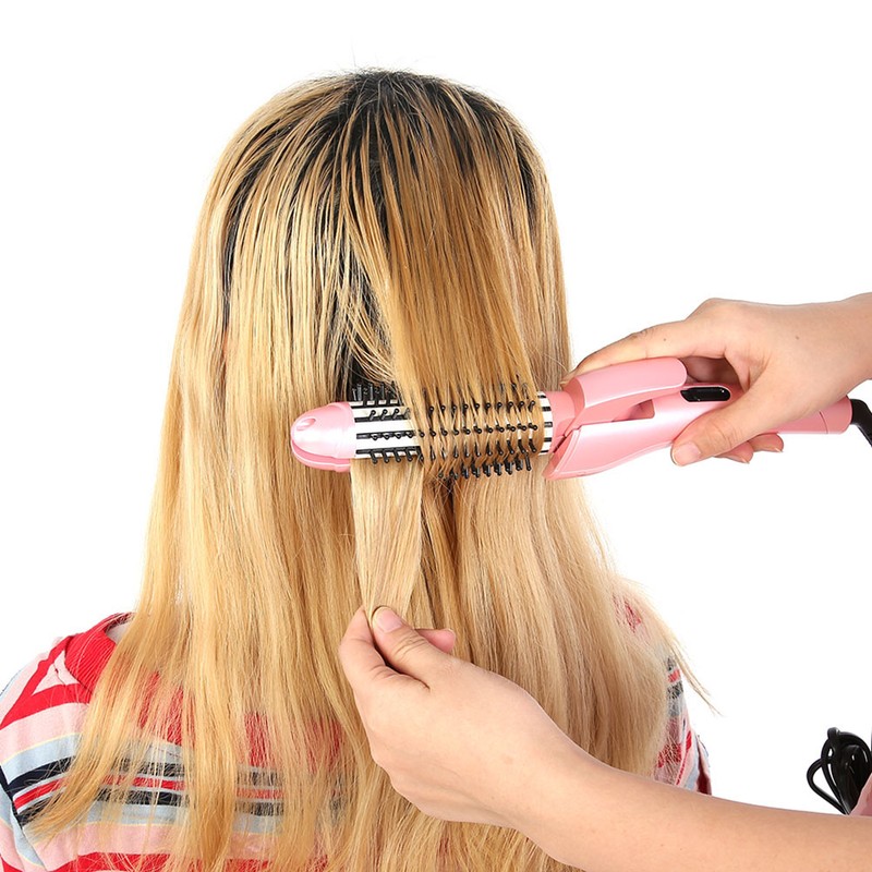 Folding Adjustment Mini Portable Straightener &amp; Curler Comb Hair Stick