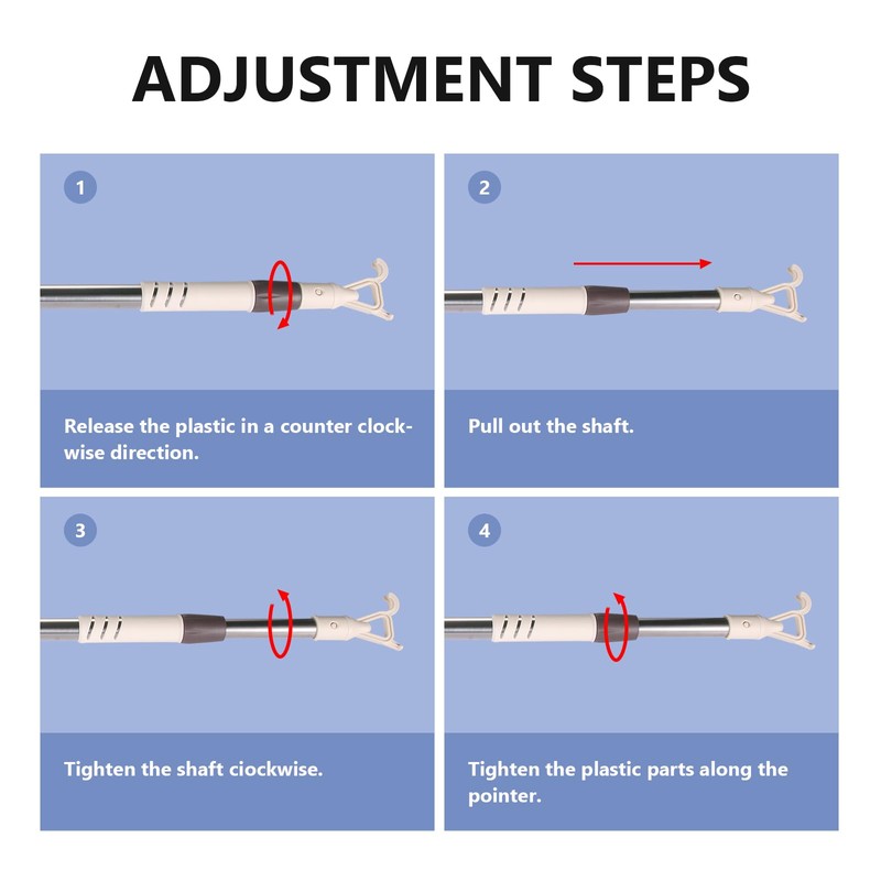 ZSTARR Tension Rod,Blinds Shads Push Pull Adjustable Drapery Rod with