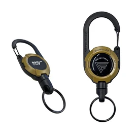 DELTA FORCE Magreel, Sand Beige, ROOT CO. Collaboration Goods, Outdoor, Key Holder, Fall Prevention, Lost Prevention, Key, Climbing, Hiking, Trekking, Fishing, Carabiner, Delta Force