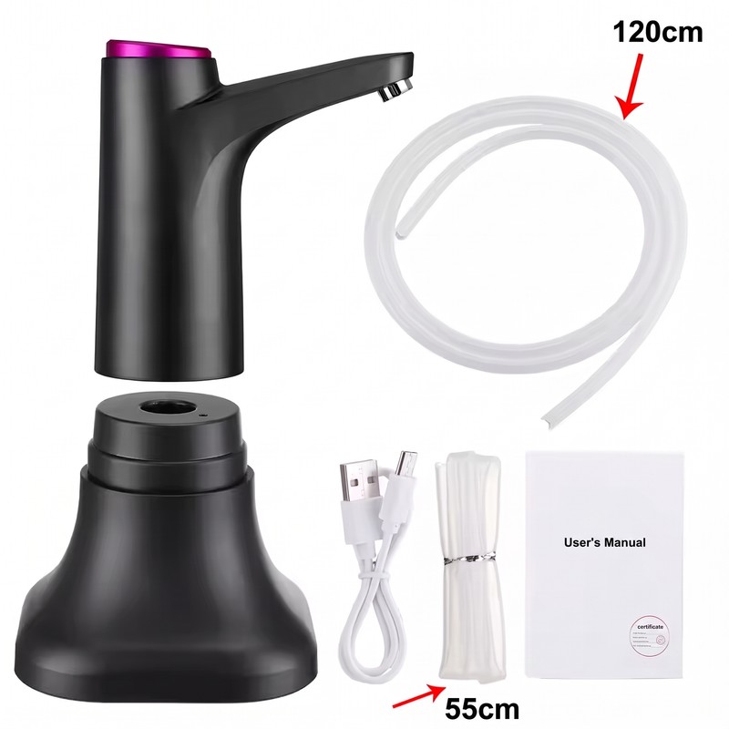 Electric Water Bottle Pump, Portable USB Rechargeable Automatic Drinking Water