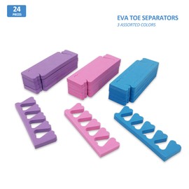 24 Pieces Soft Foam Toe Separators Toe Spacers Great Toe Cushions for Nail Polish, Pedicure, Manicures