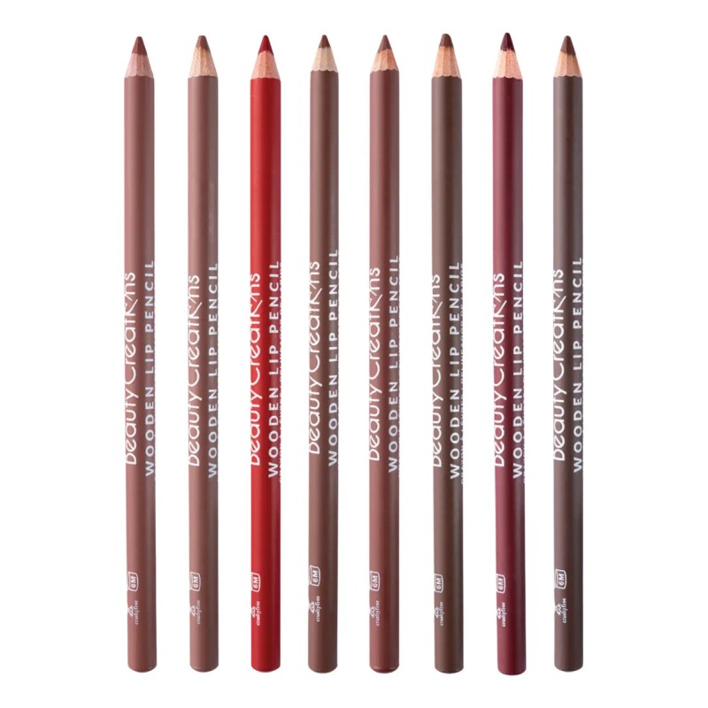 Set Gama 8 Lapiz Delineador Labios Wooden Beauty Creations®
