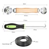 Tool Double Wheel Sealing Roller with Wooden Handle, Tool Retractor,