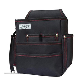 YOTENKA Waist Bag, Electrician's Waist Bag, Nail Bag, Tool Holder, 3 Tiers, Standard, Durable, Includes Tape Hooker