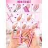 TOROKOM 5-in-1 Cat Eye Magnetic Nail Art Tool, Double-Ended Hexagon,