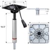 Adjustable Boat Seat Pedestal Base Mount Kit with Lock in