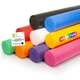WeKo FUN Swim Noodle for Children and Adults 160 cm, Long Pool Noodle Set of 2, 9 Colours to Choose From, Swimming Aid for Pool, Beach and Water Games, Water Toy, Water Noodle