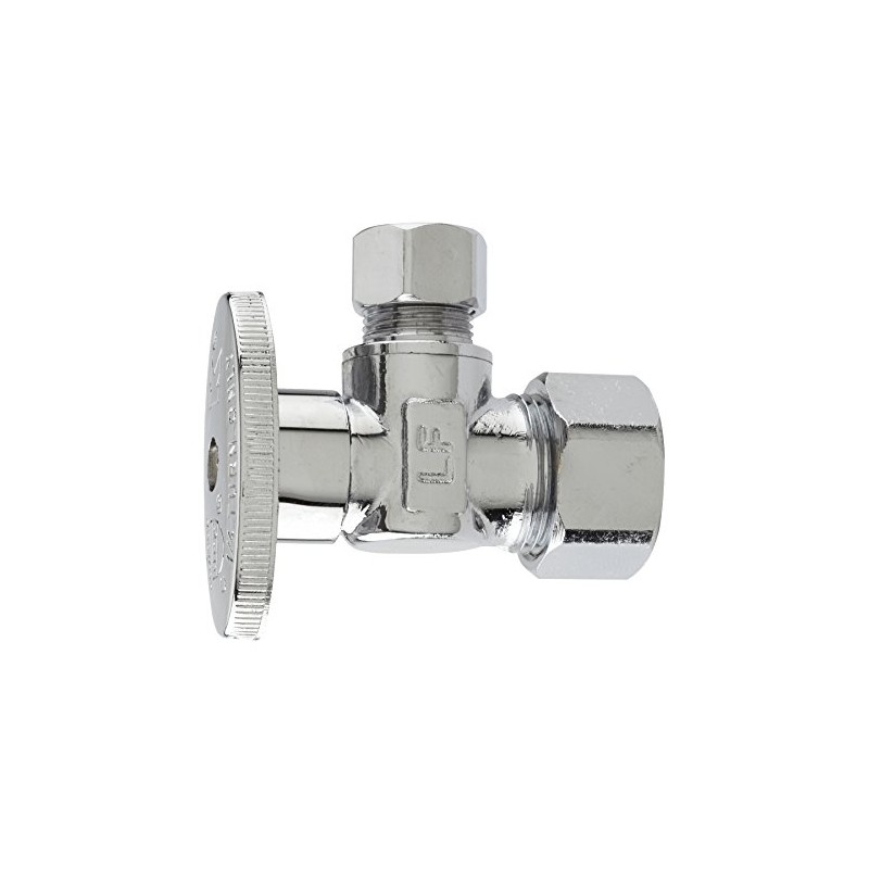 Keeney 2622PCLF 5/8-Inch O.D. by 3/8-Inch O.D. Quarter Turn Angle