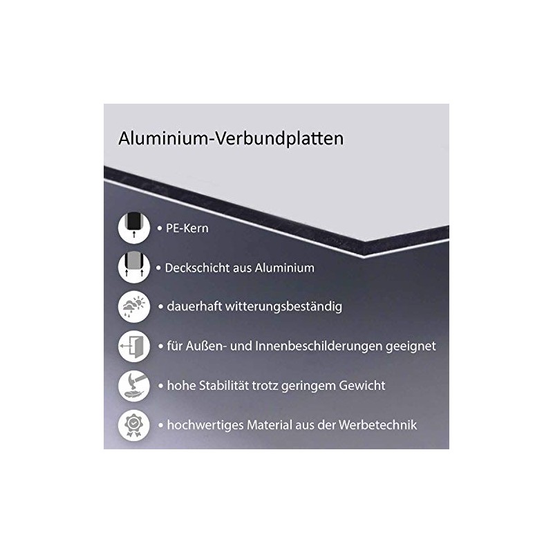 easydruck24de Aluminium Composite Panel, Aluminium Composite Material, 30 x 20