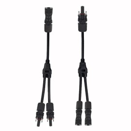 ZkeeShop 1 Pair Solar Cable Y Splitter Plug Solar Panel Cable for Parallel Photovoltaic Connection (1500 V)