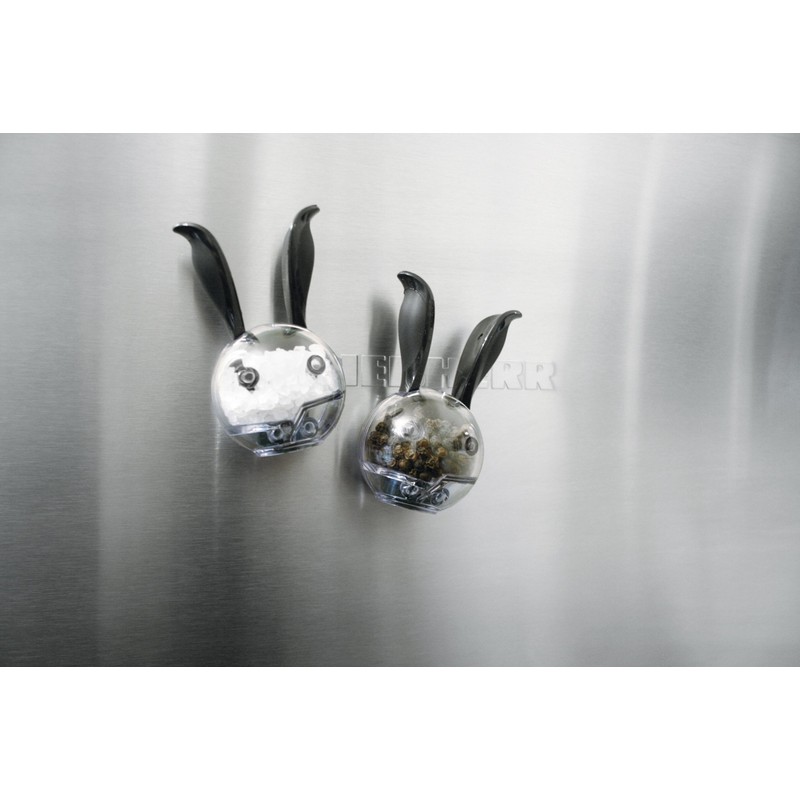 Chef ' n ミニマグネティック ペッパーボールとソルトボールセット ミニ ブラック 27491