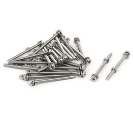 TOP-VIGOR 25Pcs M3x40mm Screw Assortment Kit, 304 Stainless Steel Phillips Pan Head Bolt Screw Nut Washer for Professionals, Amateurs, Landlords, Repairmen and DIY