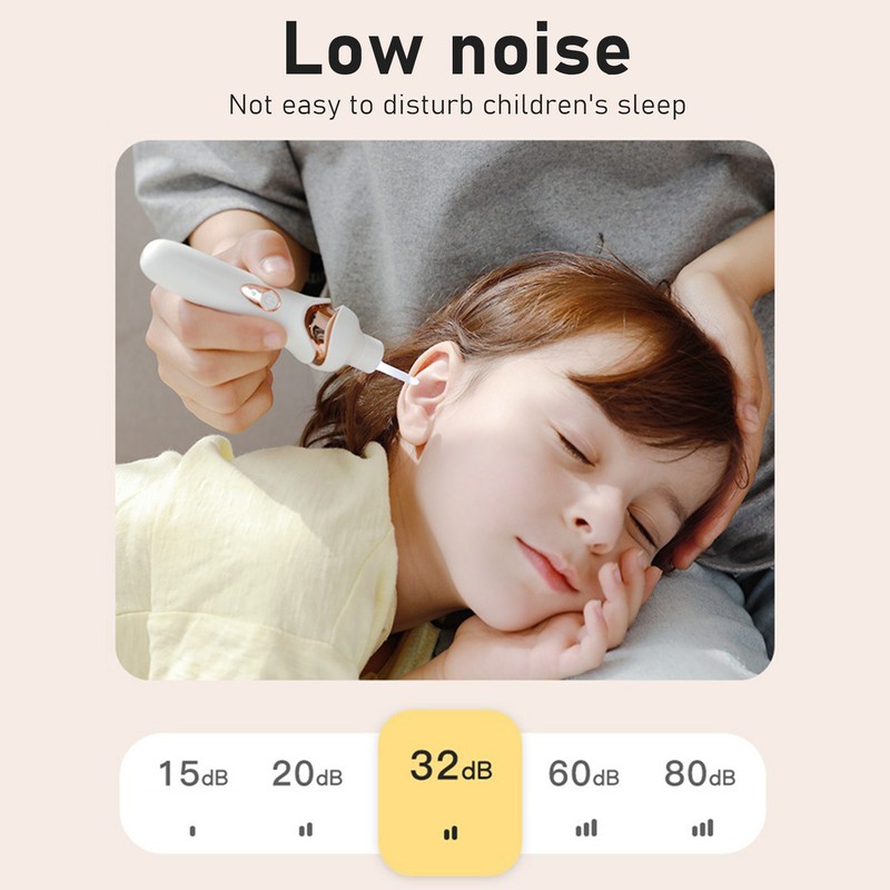 LED Lighted Earpick Set Low Noise Deep Cleansing Electric Ear