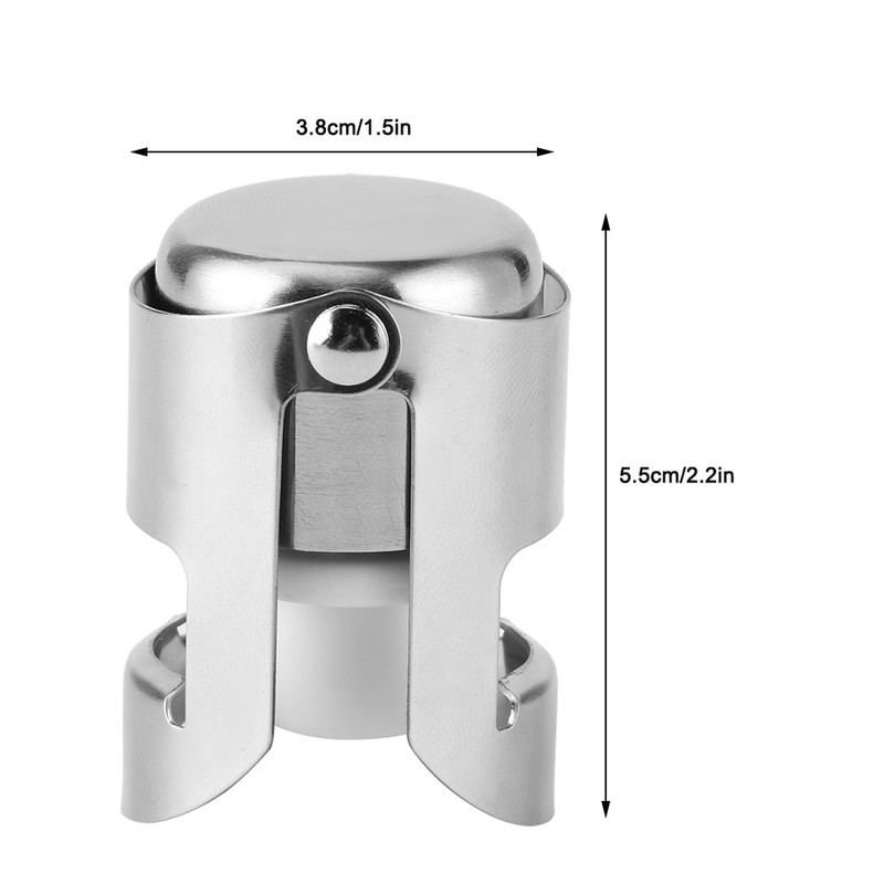 5PCS Stainless Steel Champagne Stopper Wine Drinks Bottle Plug Sealer