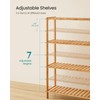 SONGMICS Bamboo Storage Shelf, 3-Tier Shelving Unit, Multifunctional, in The