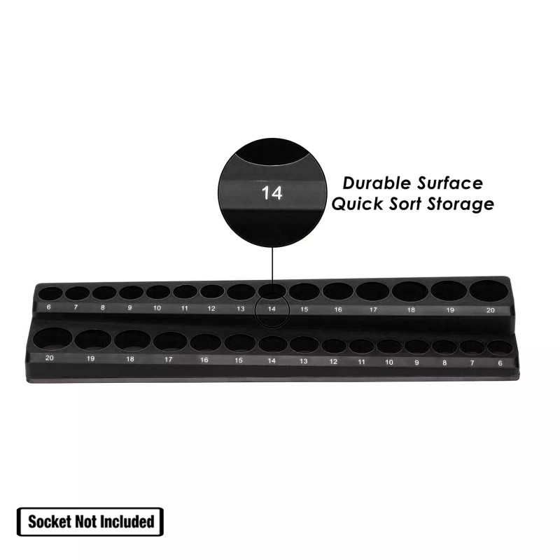 Unbranded 1/4" 3/8" & 1/2" Drive Metric Magnetic 3pc Socket