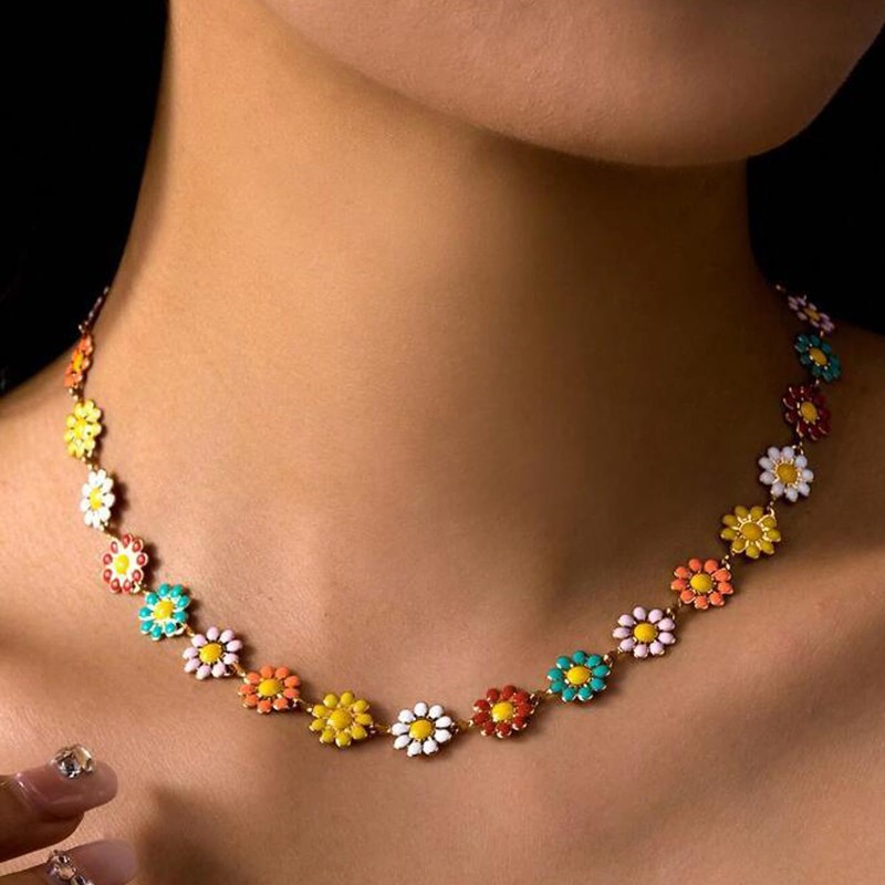 Jabogrii 3 Meters Colorful Oil Dripping Chain Roll Daisy Flower