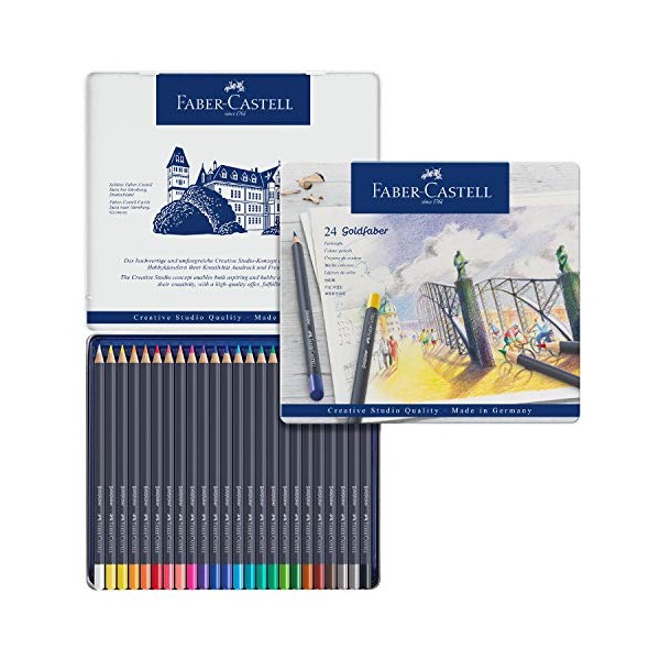 Faber-Castell Goldfaber Color Pencils Tin Set, 24ct.