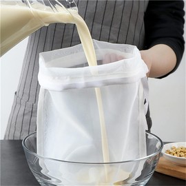 White Nut Milk Bag Reusable Cheesecloth Bags For Straining Almond Soy Milk Strainer For Cold Brew Coffee Tea Beer Juice Fine Nylon Mesh Cheese Cloth Food Strainers