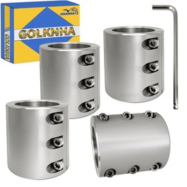 GOLKNHA 4 PCS Split Collar Tube Clamp for 2" OD Size Tube Steel Bolt on Roll Bar Cage Clamps Mounts