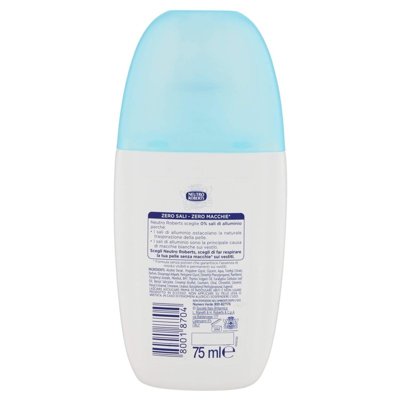 Neutro Roberts:Extra Fresco Deodorant 2.54 Fluid Ounces (75ml) DEO Vapo